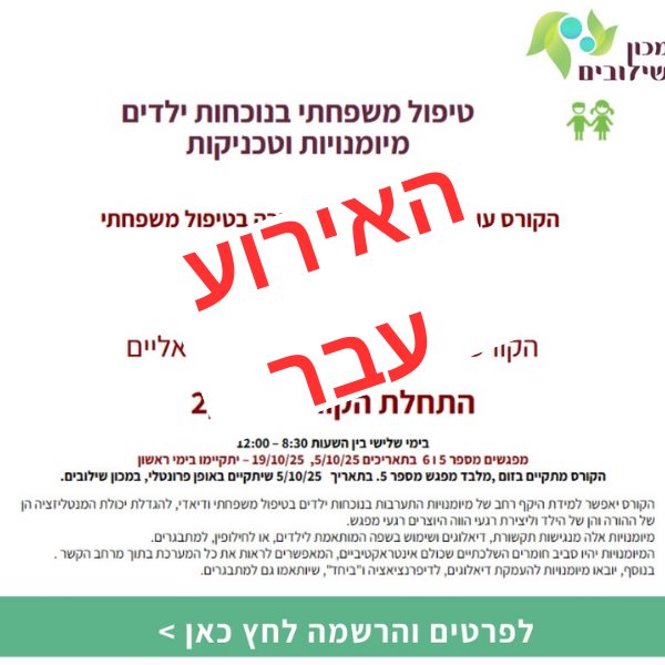 קורס טיפול משפחתי בנוכחות ילדים, מיומנויות וטכניקות